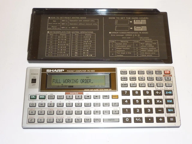 Calculatrice SHARP PC-1403 - Pocket Computer - MADE IN JAPAN 1986 Calculatrice SHARP PC-1403 - Pocket Computer - MADE IN JAPAN 1986