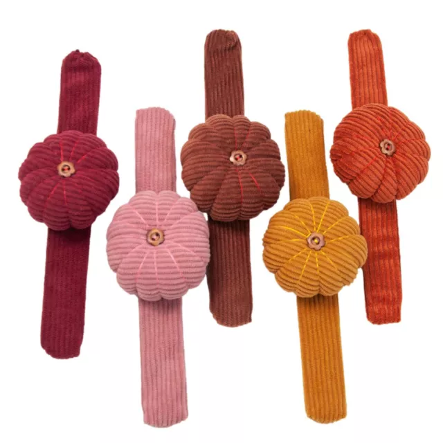 Wrist Pin Cushion Pumpkin Shaped Sewing Needle Holder For DIY Handcraft Tool