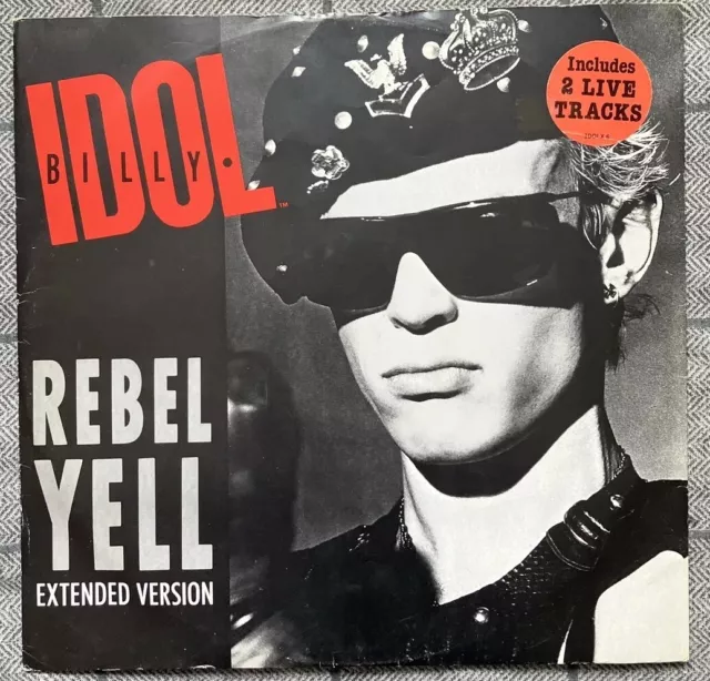 Billy Idol Rebel Yell 12” Maxi-Single 1985 Chrysalis vg+/vg-