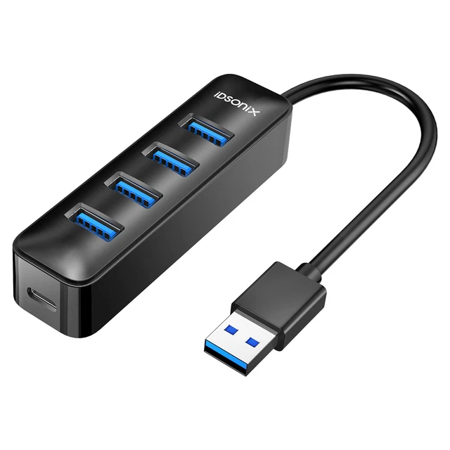 idsonix 4-Port USB 3.0 Hub Multi High Speed HUB Splitter Expansion PC Macbook