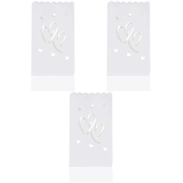 10 unidades Novedad Twin-Heart Shaped Luminary Luz de Té Bolsa de Velas para
