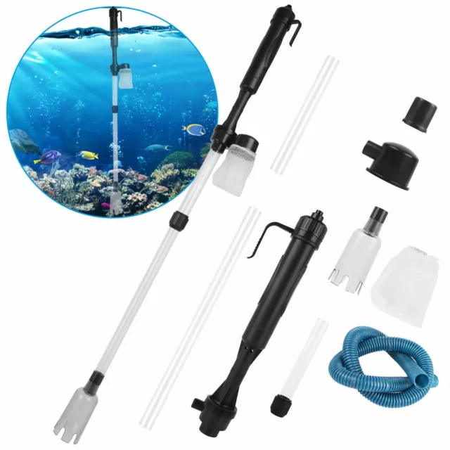 Electric Aquarium Gravel Fish Tank Cleaner Automatic Water Changer Filter Vacuum