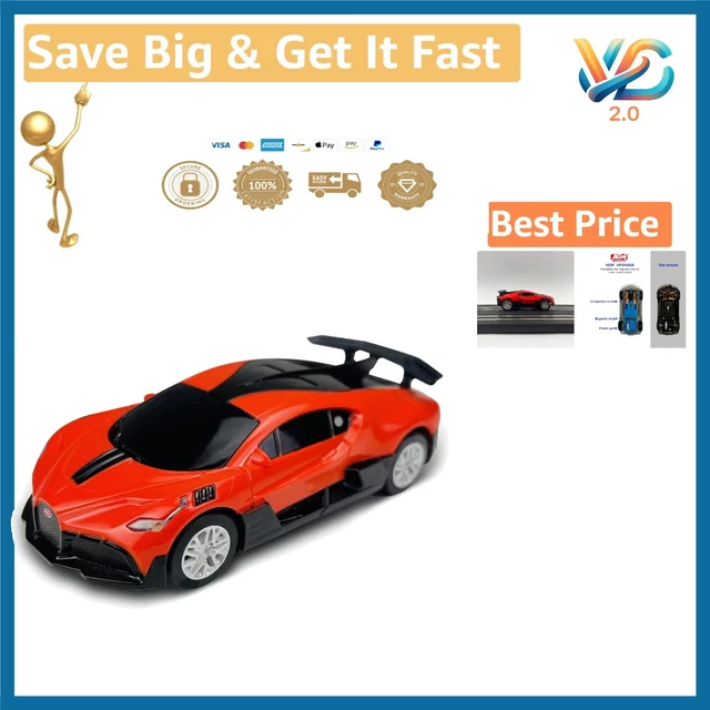 AGM MASTECH MR-C74 Bugatti Divo 1:64 HO Slot Car – Superschnelles Rennfahrzeug Mit Frontlichtern