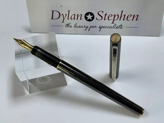 Dunhill Gemline Titan Füllfederhalter 18k Medium Gold Neu im Karton