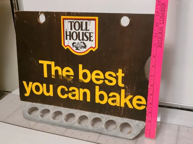 Wood Board Toll House Cookie Store Display 17" x 13"