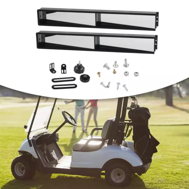 Universal Golf Cart 4 Panel Mirror Wide Angle with Hardware