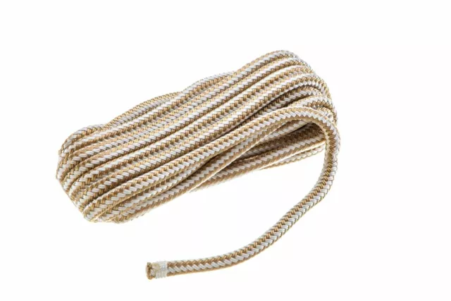 Seachoice 40021 Double Braid Nylon Dock Line, Gold/White, 3/8-Inch x 25 Feet,...