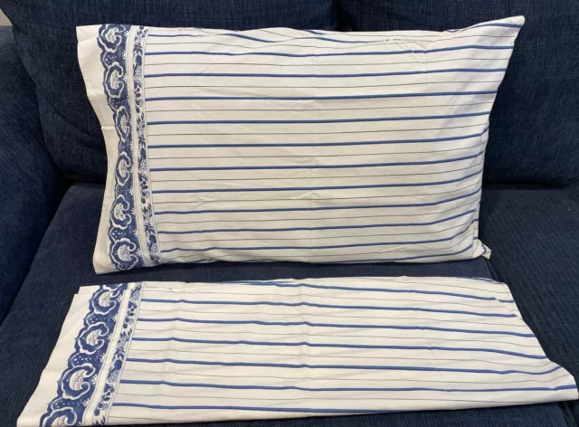 Vintage Ralph Lauren Jonquil Blue Standard Sham Pillowcase Made USA