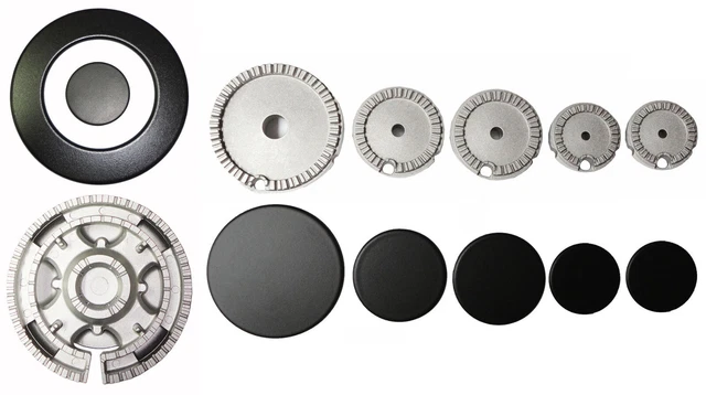 Kit Piattelli E Corona Da 5 Fuochi Per Piano Cottura Rex Electrolux | Ricambio KIT233, 33316007