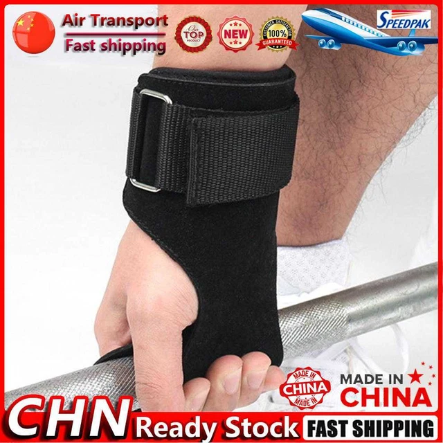 1 Pair Gym Weight Lifting Gloves Grips Gym Fitness Hand Protector (Black) Fr