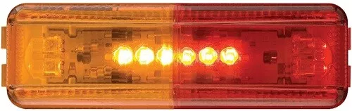 Optronics Led C/M Thin Line Amb/Red 6D 4.13 Rect Fender Mount Light