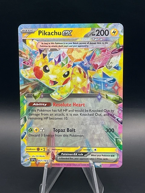 Pikachu ex (SSP 57/191) - Surging Sparks | International Cardex | Card Database Card Tracker Pack Opening Sim Deck Builder | Pokéos