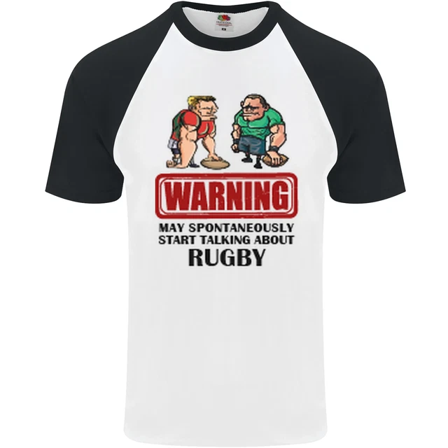 Maglietta da baseball Rugby May Start Talking About Funny Beer da uomo S/S