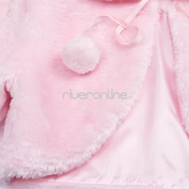 Fille bébé enfants boler veste hiver boléro veste en fourrure boléro veste en peluche 3