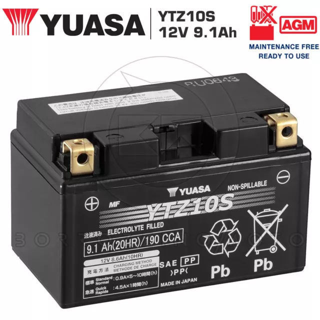 Batteria Yuasa Ytz10S 12V 9Ah Sigillata Yamaha Yzf R1 S 1000 2009 2010 2011