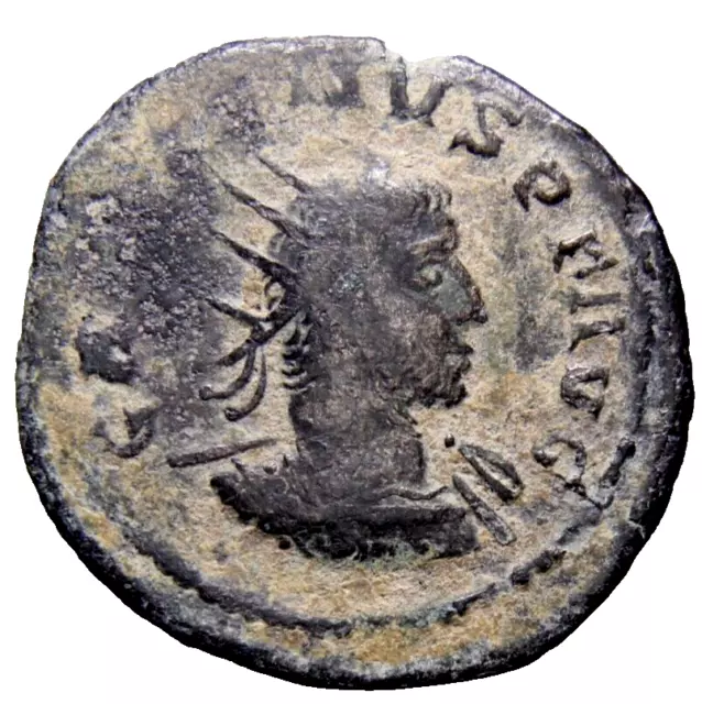 SCARCE PORTRAIT GALLIENUS 253-268 Antoninianus. Antioch Aequitas Roman Coin wCOA