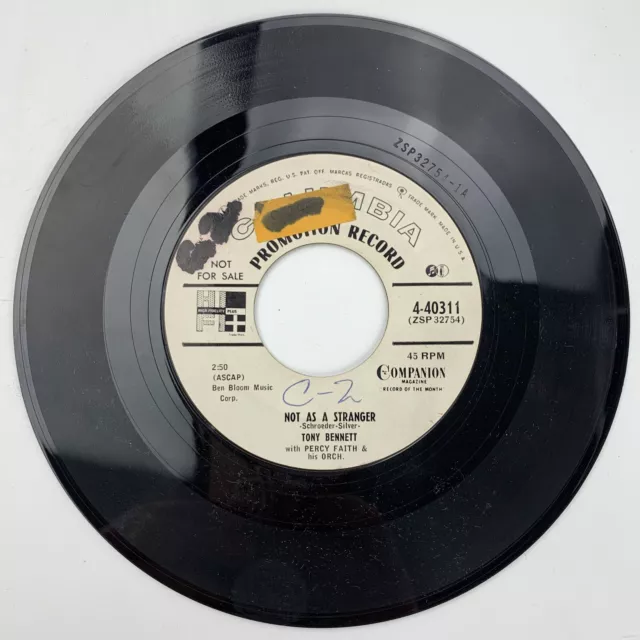 Tony bennett not as a stranger madonna promo record 45 tours vinyle