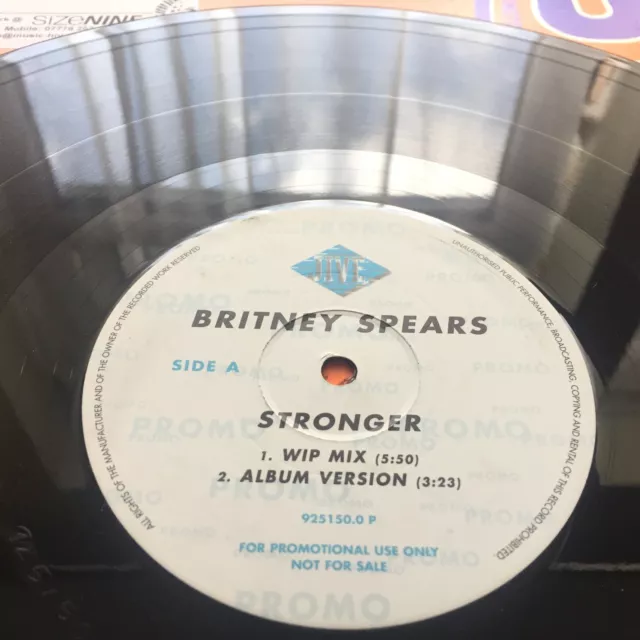 Britney Spears Stronger 2000 Jive Vinyl 12 " Single 925150.0 P Promo