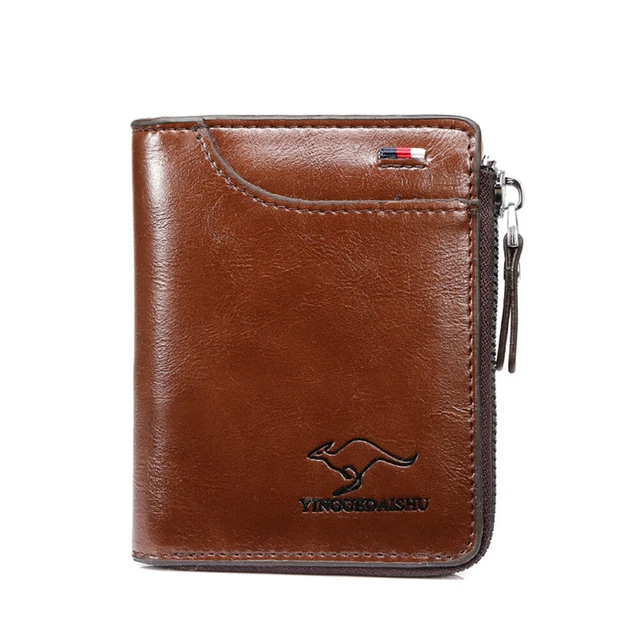 Mens RFID Blocking Leather Wallet Credit Card ID Holder Zipper Purse Waterproof 9
