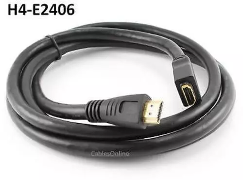 6ft High-Speed HDMI Male/Female 24 Gauge CL2 Rated Extension Cable w/ Ethernet