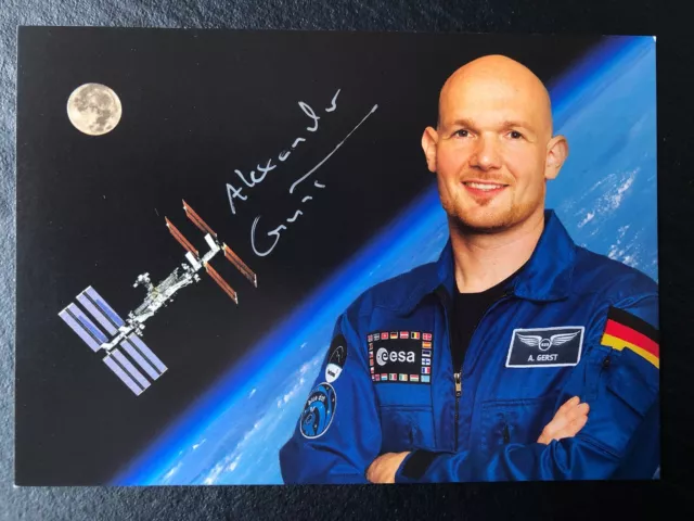 Handsignierte AK Autogrammkarte *ALEXANDER GERST* Deutscher Astronaut ESA RAR
