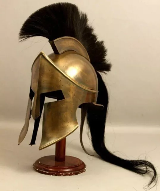 Medieval Armor Spartan King Helmet 300 Movie Replica With Plum Vintage Gift