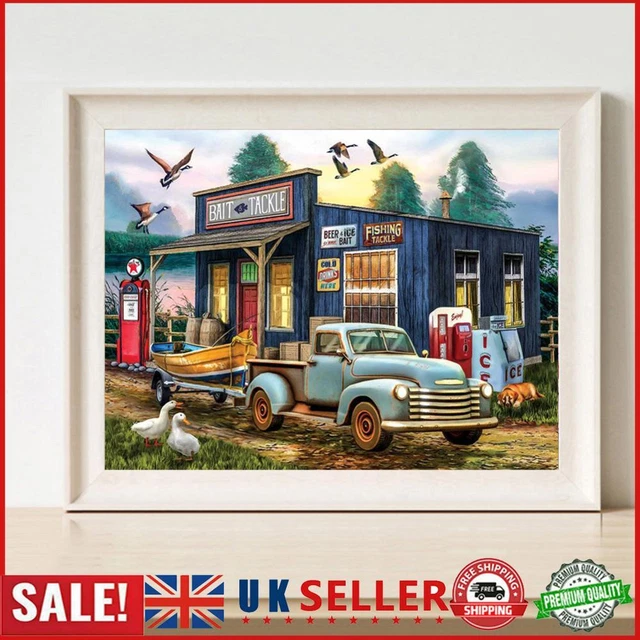 Paint By Numbers Kit DIY House Car Oil Art Picture Craft Home Wall Decoration GB