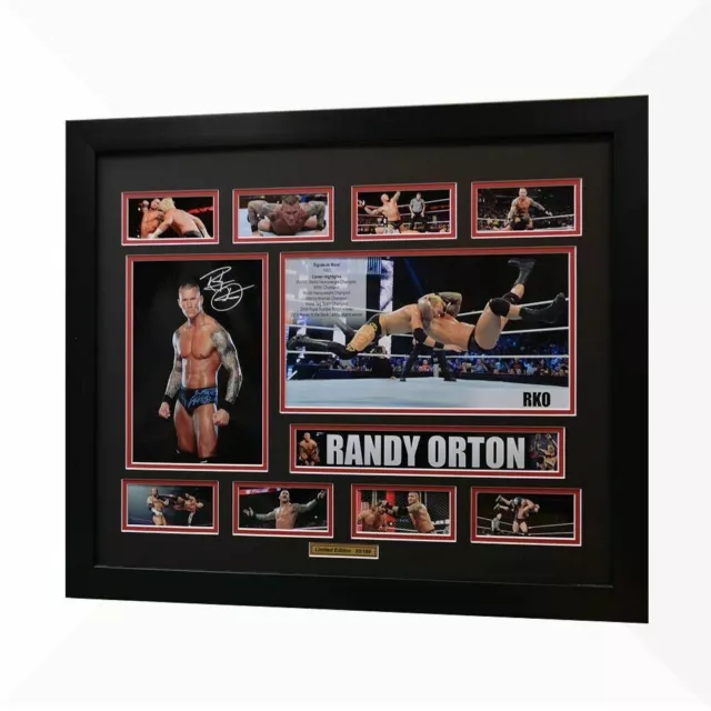 Randy Orton WWE Signed & Framed Memorabilia - Black/Red Limited Edition 3