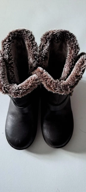 Stivali invernali caldi blu zoo marroni pelliccia sintetica/pelle ragazze UK 11 EU 29