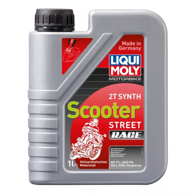 Motoröl LIQUI MOLY 1053 Motorbike 2T Synth Scooter Street Race 2 Takt vollsyn 1L