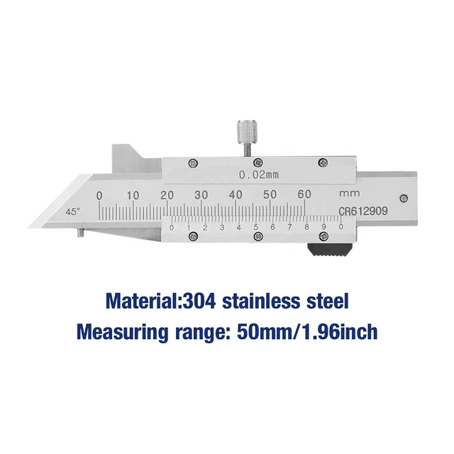 Chamfer Gage Chamfering Ruler Vernier Caliper Stainless Steel Caliper