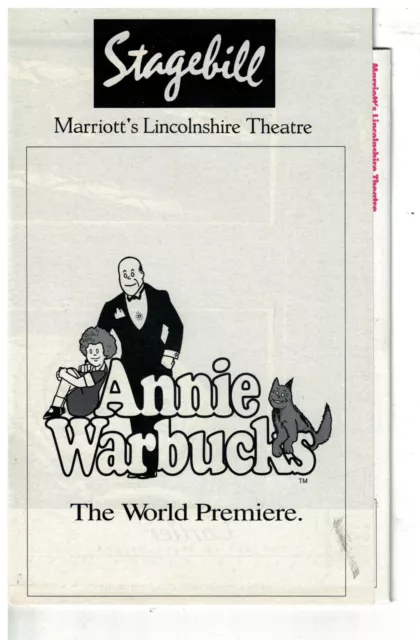 Vintage Annie Marriott's Lincolnshire Ther Chicago Playbill Little Orphan Annie