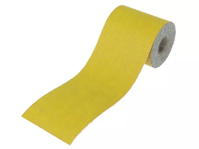 Faithfull Lijado Oxido de Aluminio Rollo Papel Amarillo 115mm X 5m 80G FAIAR58