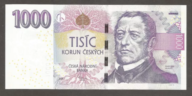 Czech Republic 1000 Korun; 2008; UNC; P-25c; L-B124a; Historian; Prefix: "J"