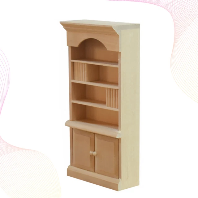 HANDMADE FURNITURE MODEL Dollhouse Solid Wood Bookshelf £10.29