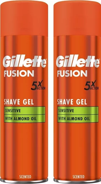 Gillette Fusion 5 Gel da barba uomo ultra sensibile 200 ml