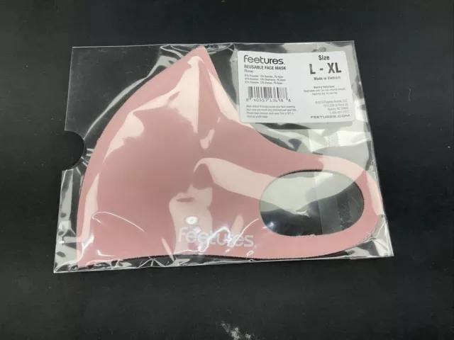 Feetures Reusable Face Mask Pink Size L - XL