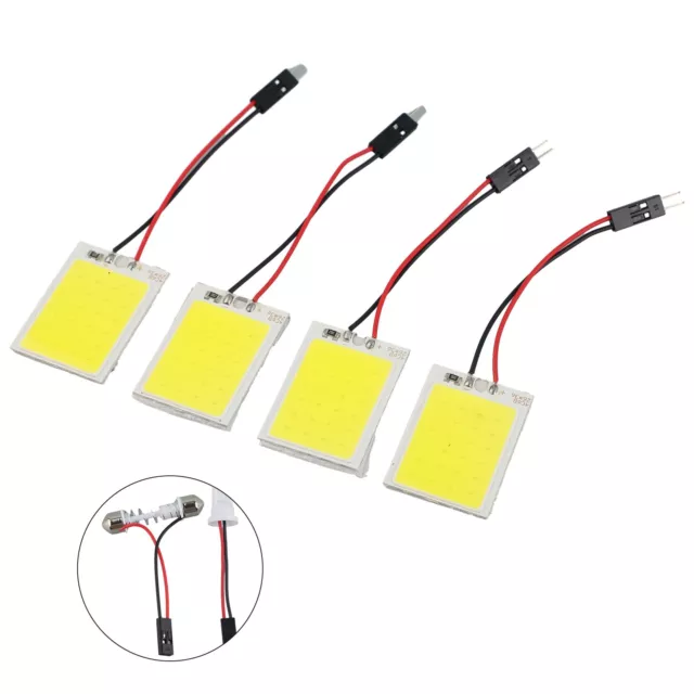 4* lumière blanche panneau intérieur voiture lumières lampe dôme ampoule 24SMD