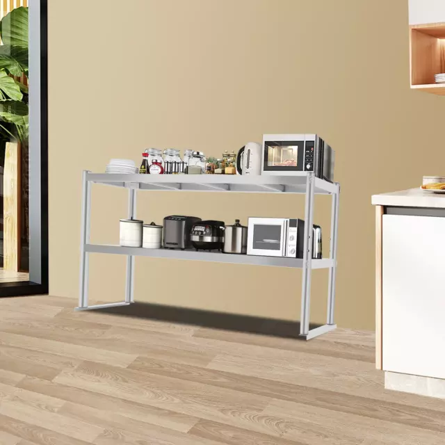 Commercial Wide Double Overshelf 12 x 60 Inch Stainless Steel For Prep Table