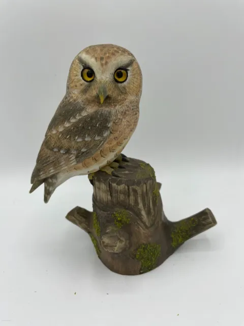 Elf Owl Original Wood Carving