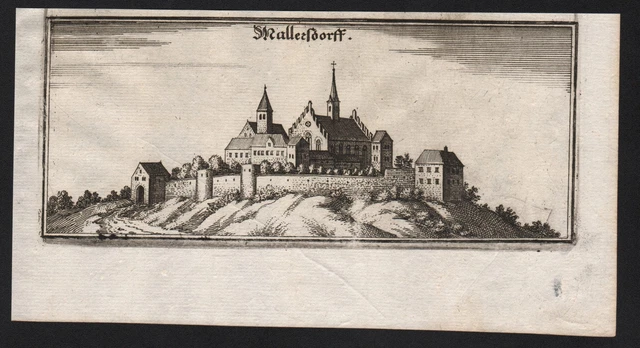 Mallersdorf-Pfaffenberg Lk Straubing-Bogen Baviera Incisione Merian 1650