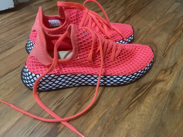 ADIDAS Deerupt Runner Big Kids Girls Boys Sneakers Shoes Casual Pink B41878 Sz 4