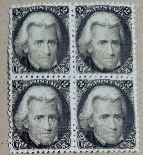 US Stamps Sc #73 1863 2C Andrew Jackson Stamp Block Replica Place Holders