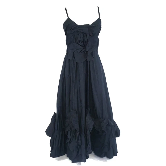 TRELISE COOPER INK Blue Dress Bloom Blossom Merangue Shimmy High