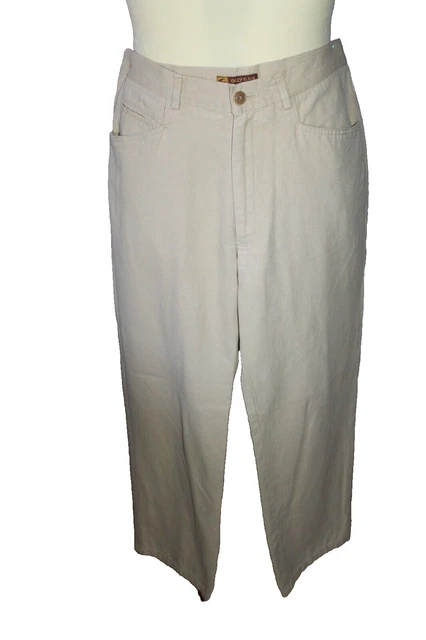 Pantalon En Lin Bleu Miss Captain Taille 48 - Neuf Avec étiquettes, Style Chino Décontracté