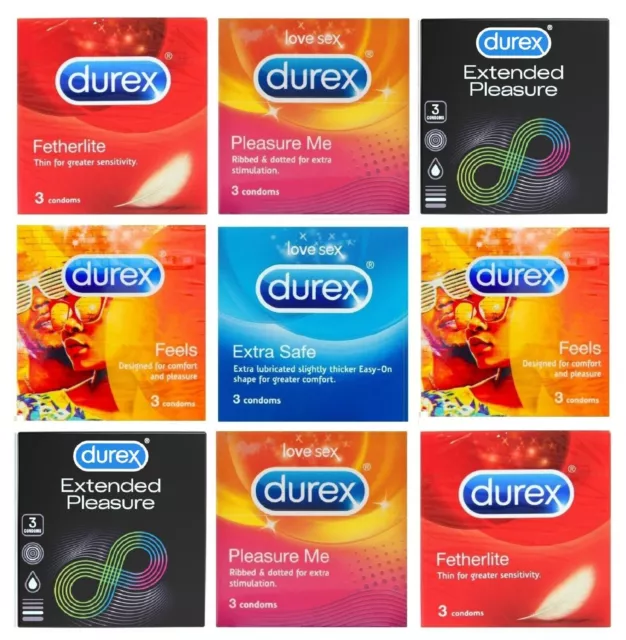 Durex Condoms - Ultra Thin Feel - Extended Pleasure - Extra Safe - Pleasure Me