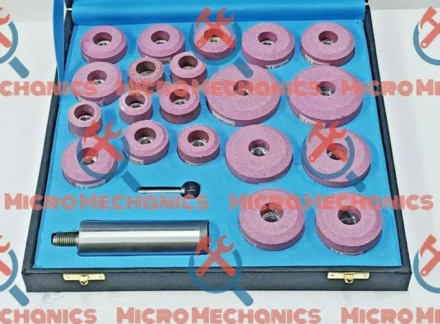 Black & Decker PINK VALVE SEAT GRINDING STONES 20 PCS + STONE HOLDER 0.375" BORE