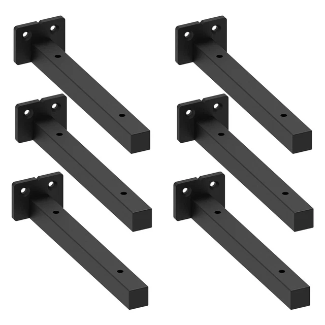 Classic Shelf Bracket 8 Inch Anti-Rust Solid Matte Black Well-Made Decorative