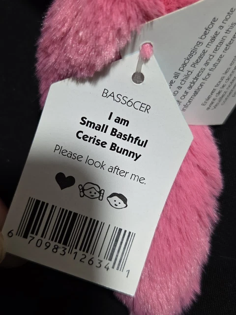 JELLYCAT SMALL BASHFUL Cerise Pink Bunny Retired £10.99 - PicClick UK