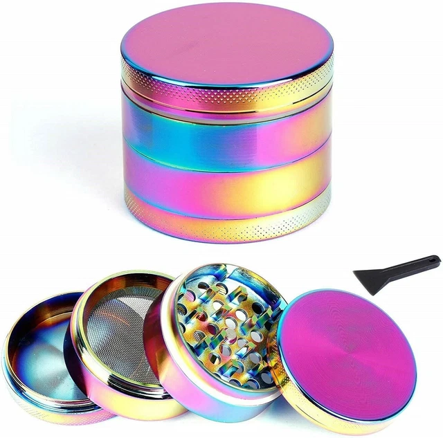 Professional title: "High-Quality Zinc Alloy Herb Grinder with 4 Parts, 40mm or